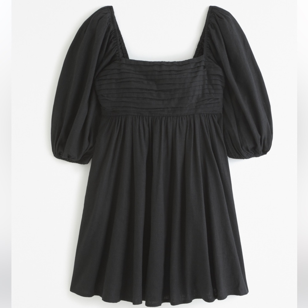 Emerson Poplin Puff Sleeve Dress Small TALL